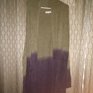 Gorgeous, ombre sage and purple long cardigan